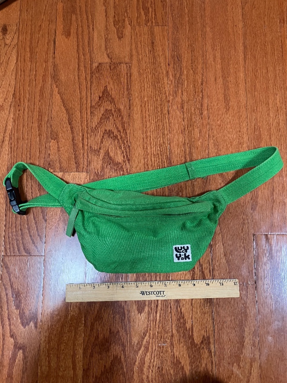 Lucy & Yak 100% Cotton Brodie Bumbag - EUC - Zest Green